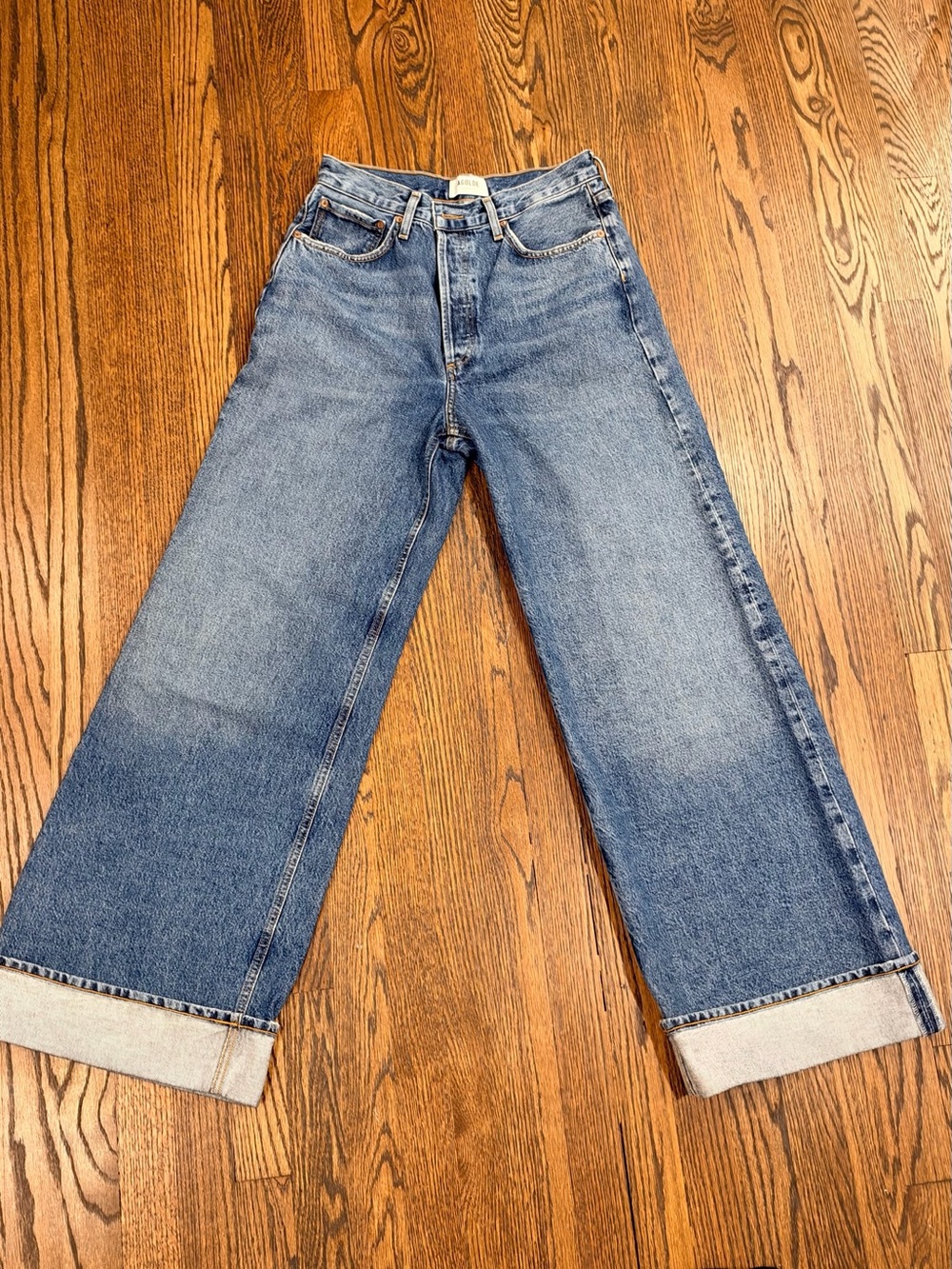 Agolde high rise wide leg jeans